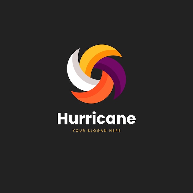 Free Vector gradient hurricane logo template