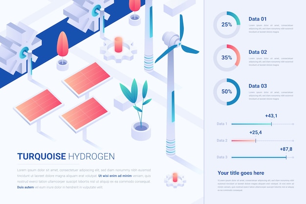 Free Vector gradient hydrogen infographic