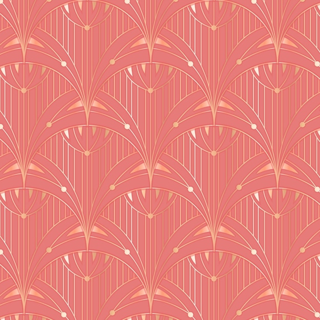 Gradient illustration of art deco pattern