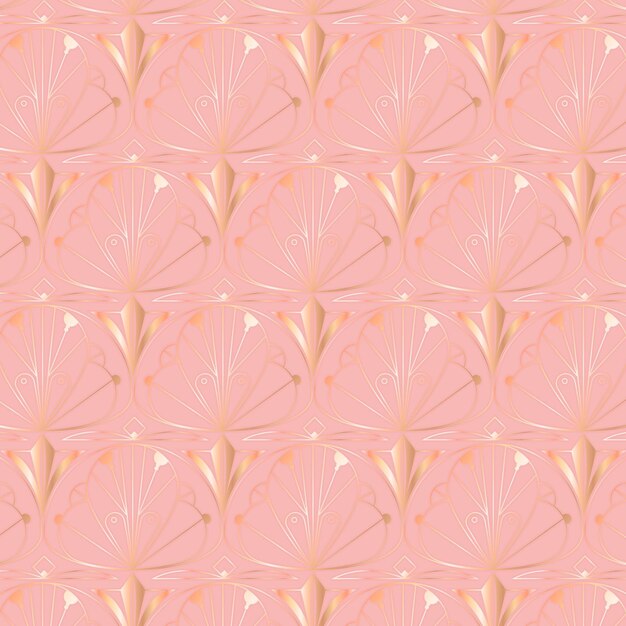 Gradient illustration of art deco pattern