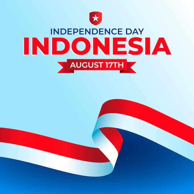 Gradient illustration for indonesia independence day celebration