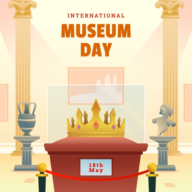 Gradient illustration for international museum day