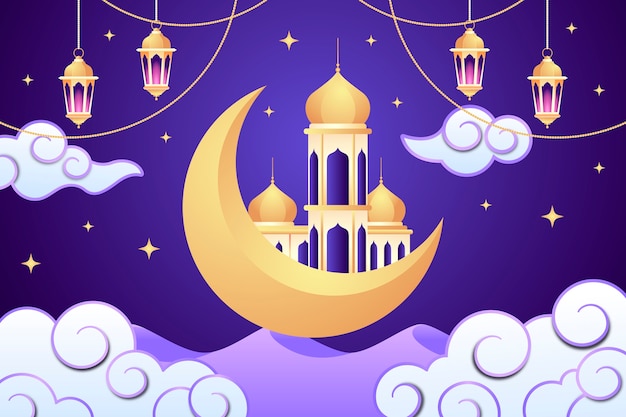 Free Vector gradient illustration for islamic new year celebration