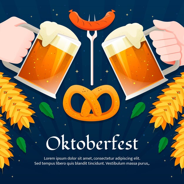 Gradient illustration for oktoberfest festival