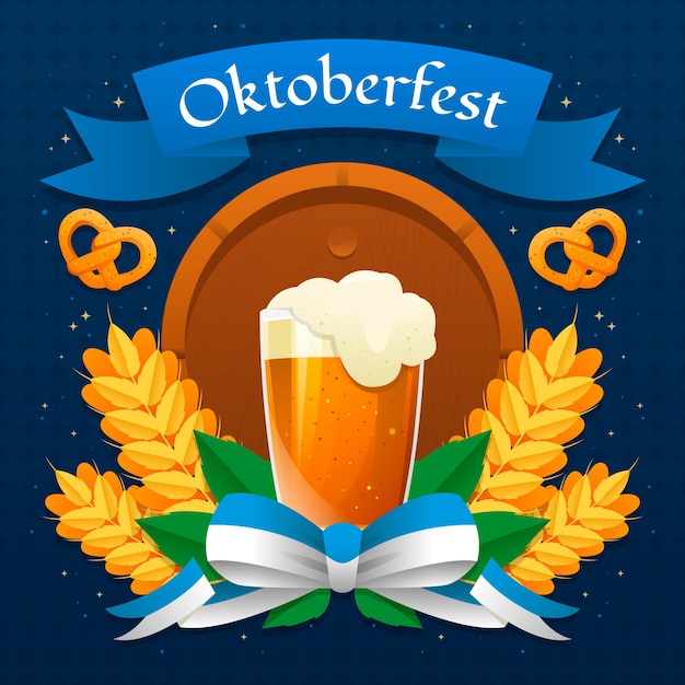 Gradient illustration for oktoberfest festival