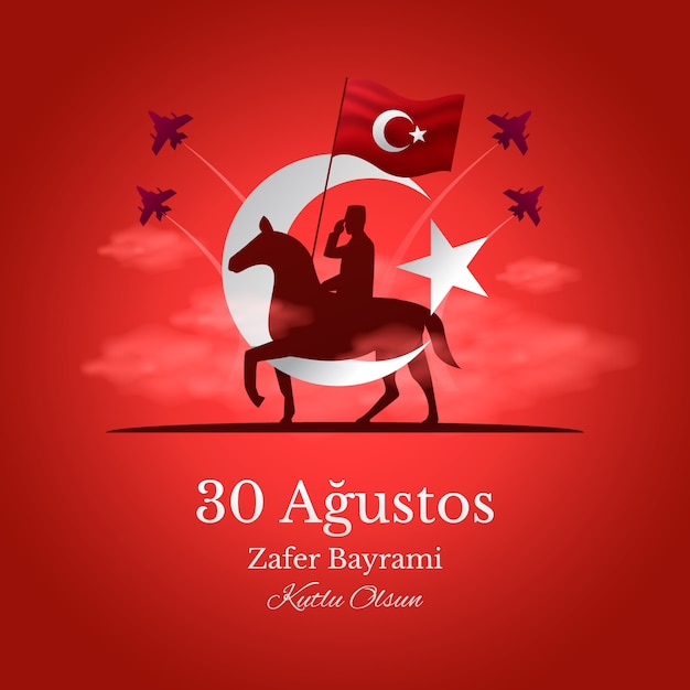 Gradient illustration for turkish armed forces day celebration