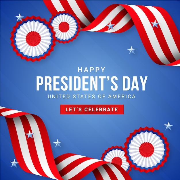 Gradient illustration for usa presidents day