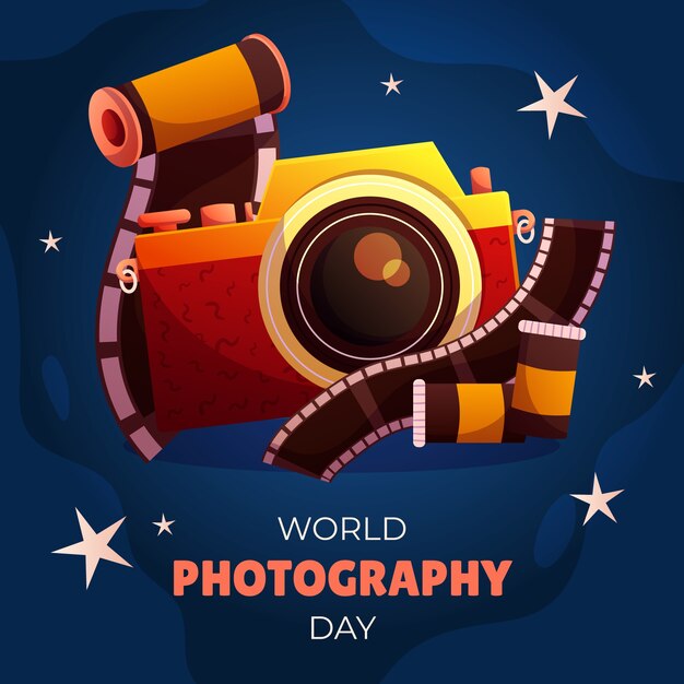 Gradient illustration for world photography day