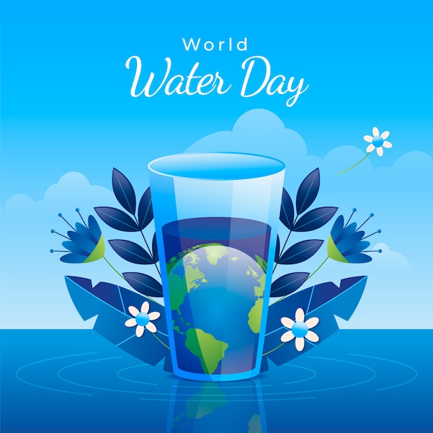 Gradient illustration for world water day awareness