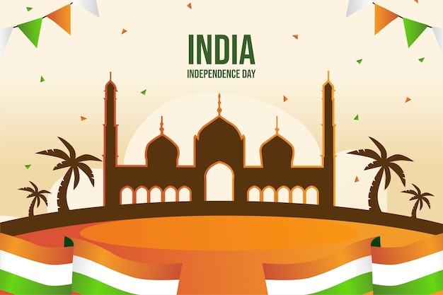 Gradient india independence day background