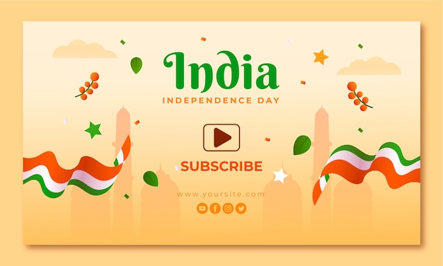 Gradient india independence day youtube thumbnail