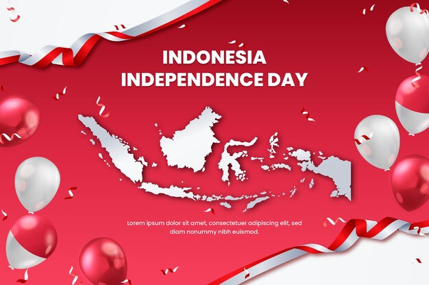 Gradient indonesia independence day background