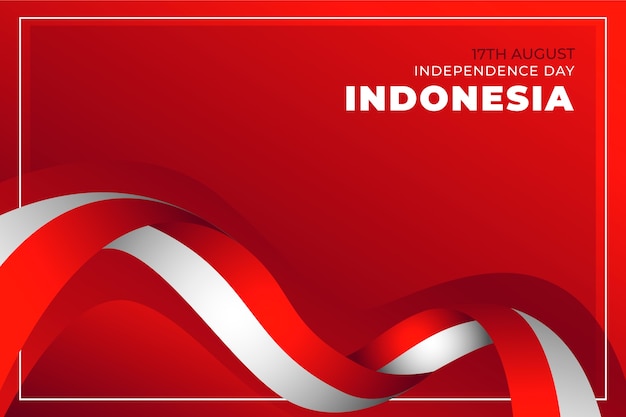 Gradient indonesia independence day background