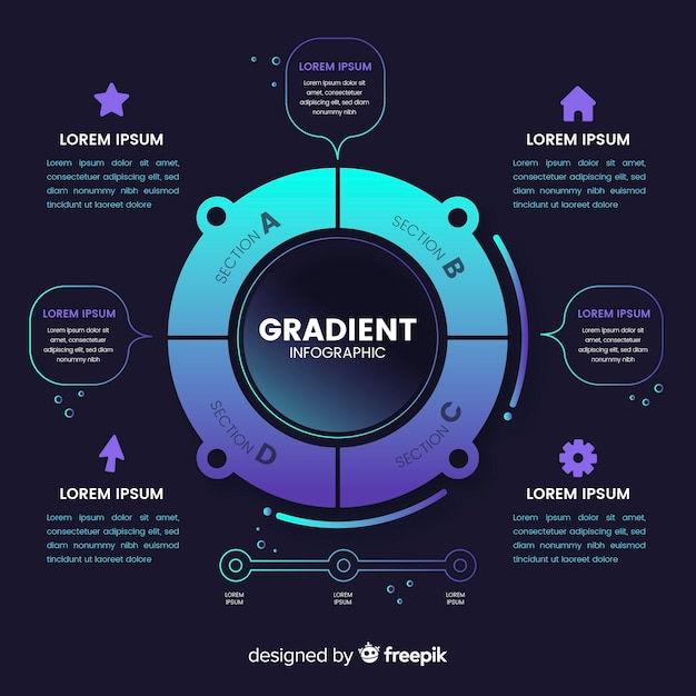 Gradient infographic background