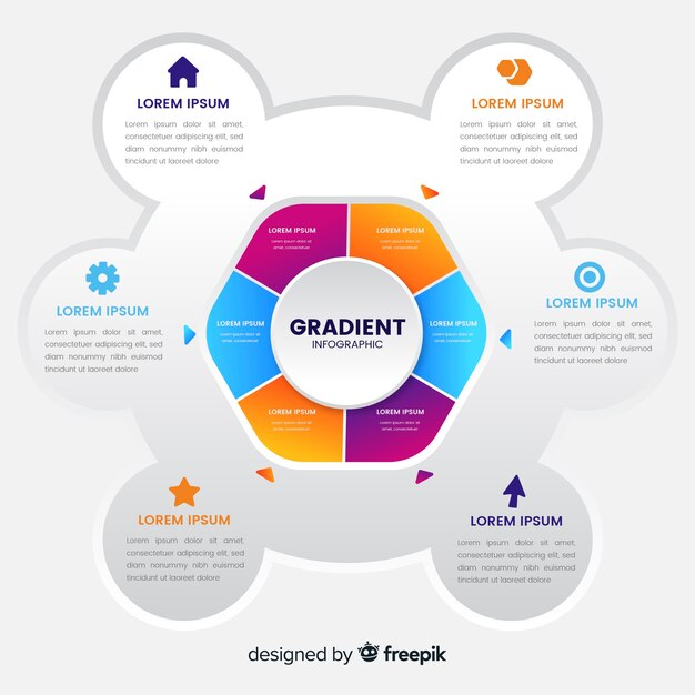 Gradient infographic background