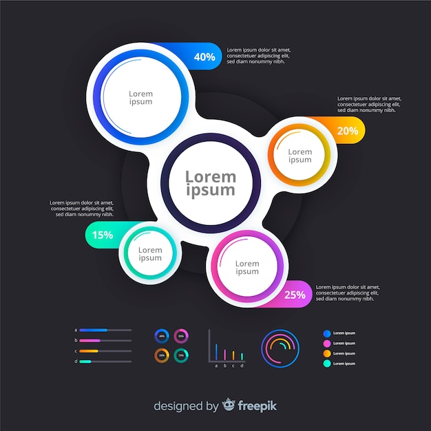 Gradient infographic