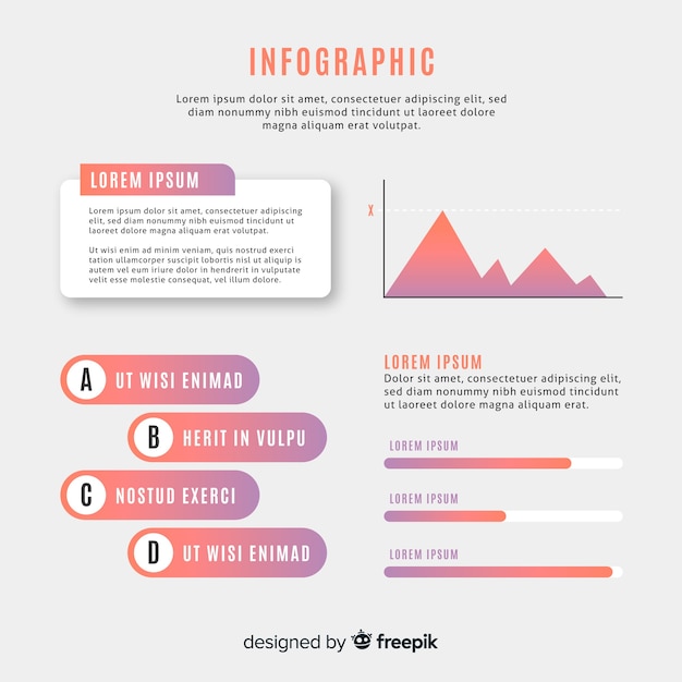 Gradient infographic