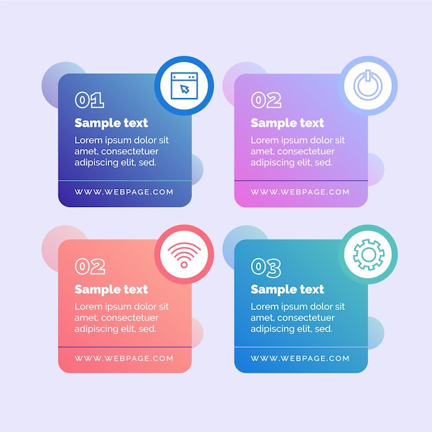 Gradient infographic