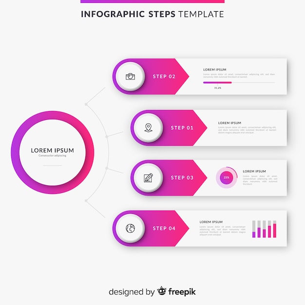 Gradient infographic