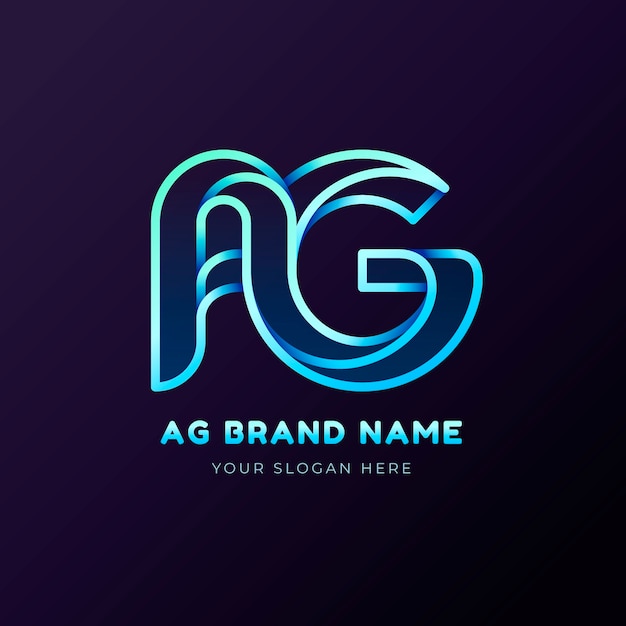 Free Vector gradient initials logo design