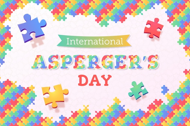 Free Vector gradient international asperger day background