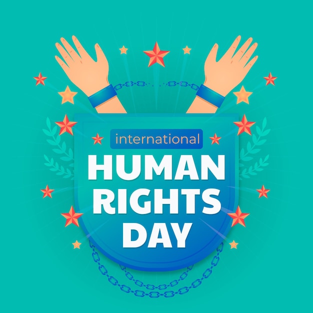 Gradient international human rights day illustration