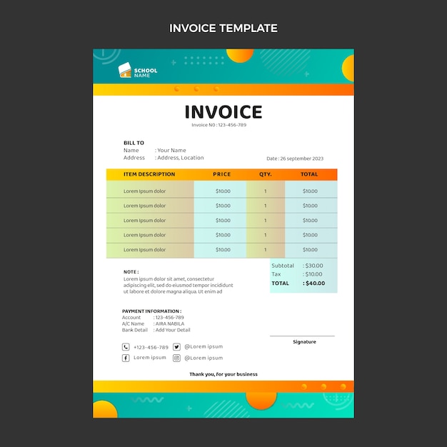 Gradient international school template