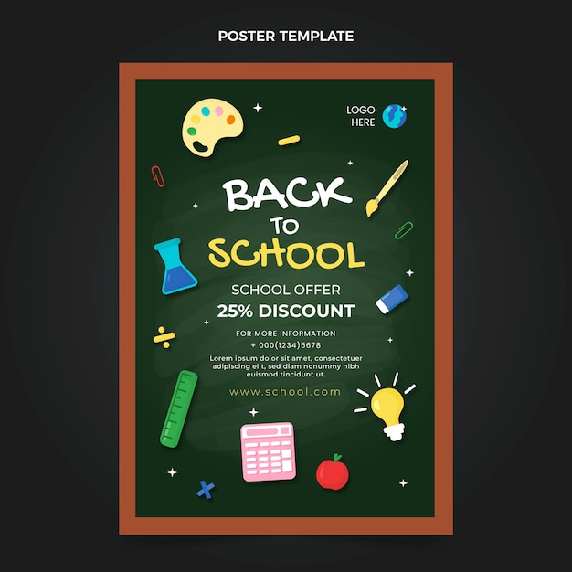 Free vector gradient international school template