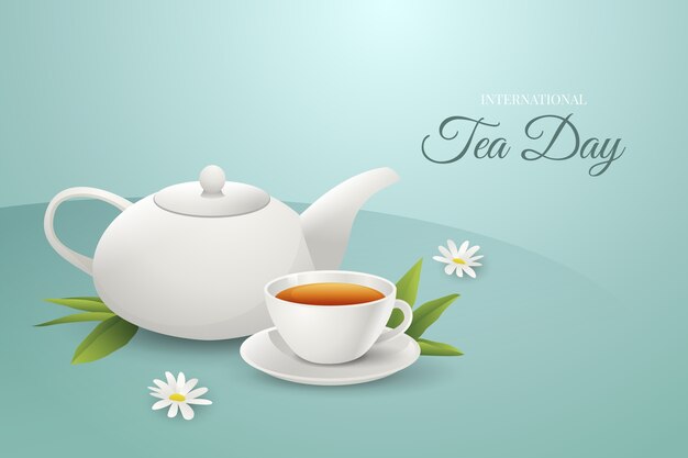 Gradient international tea day background