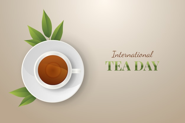 Gradient international tea day background