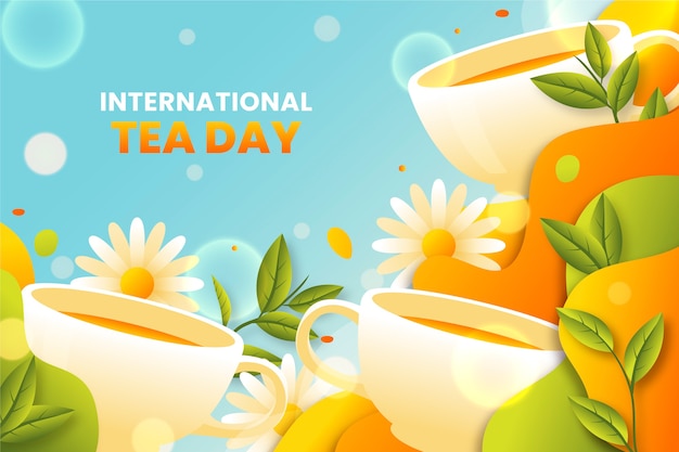 Gradient international tea day background