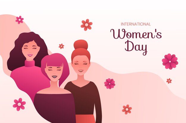 Gradient international women's day background