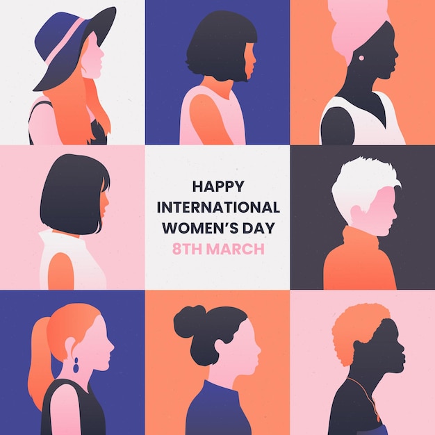 Gradient international women's day illustration