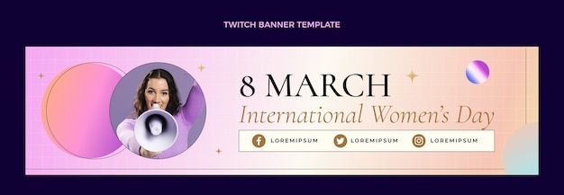 Gradient international women's day twitch banner