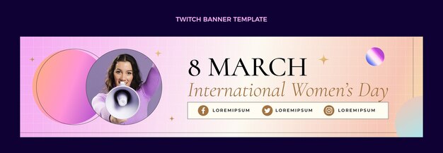 Gradient international women's day twitch banner