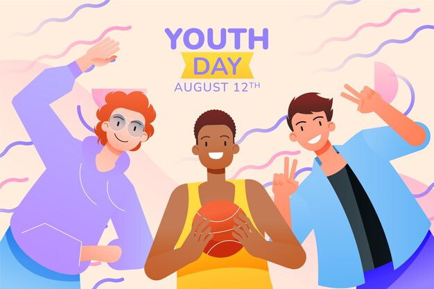 Gradient international youth day background