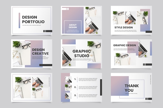 Gradient interview portfolio template