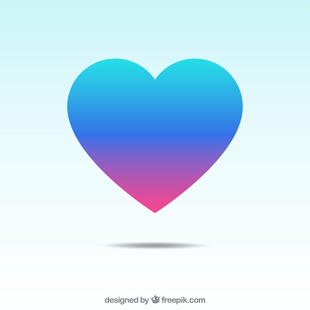 Gradient isolated heart background