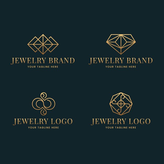 Gradient jewelry logo collection