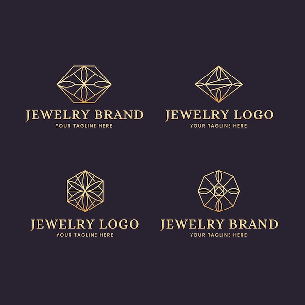 Gradient jewelry logo collection