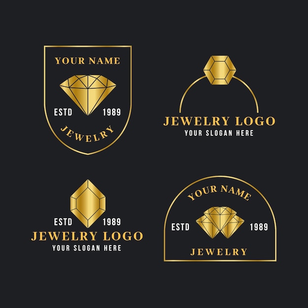 Gradient jewelry logo collection