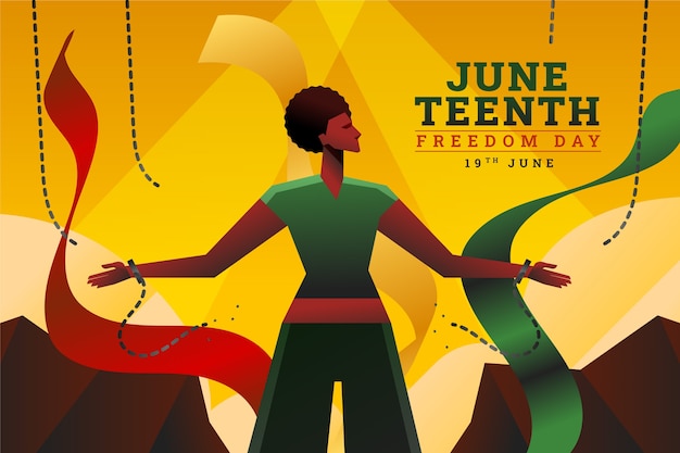 Gradient juneteenth illustration