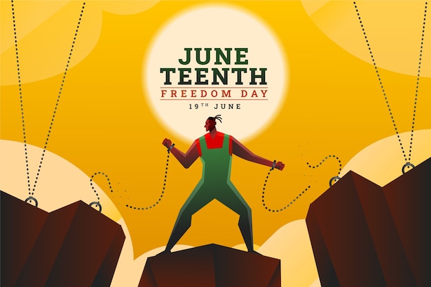 Free Vector gradient juneteenth illustration