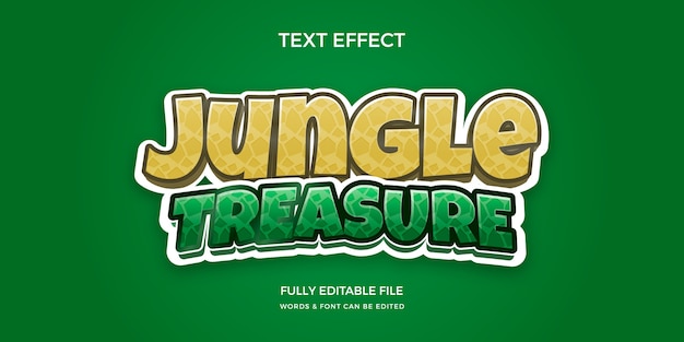 Free Vector gradient jungle text effect