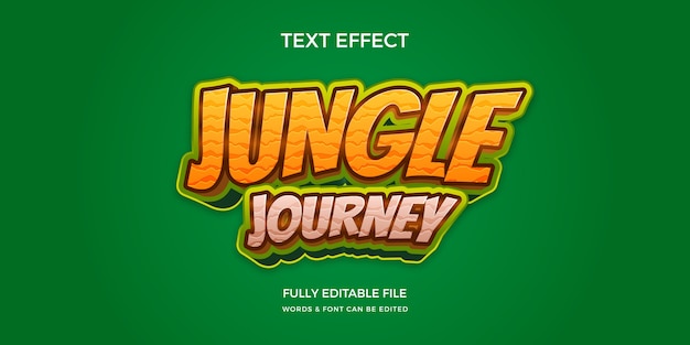 Free Vector gradient jungle text effect