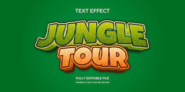 Free Vector gradient jungle text effect