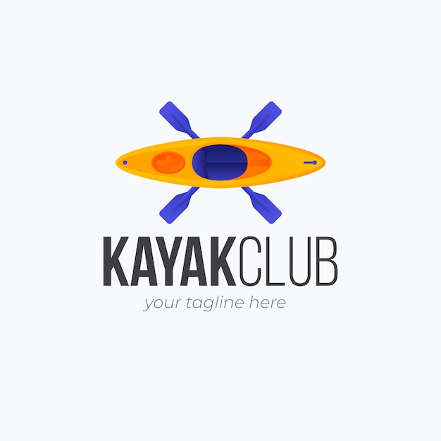 Free Vector gradient kayak logo design