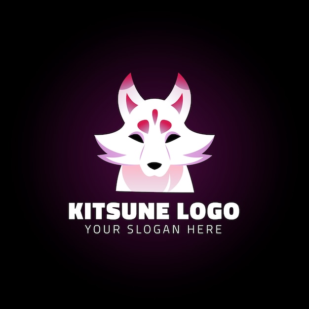 Gradient kitsune logo template