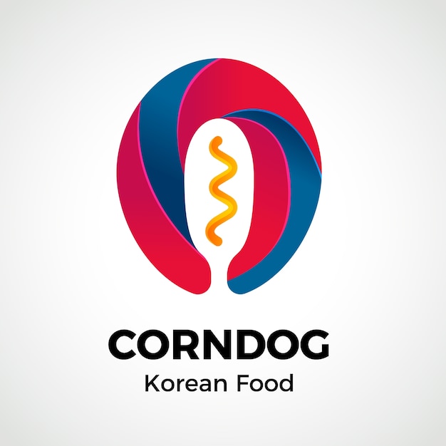 Gradient korean food logo design