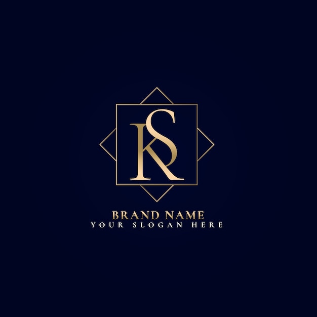 Gradient ks or sk logo